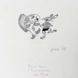 Вальк Г.О. Иллюстрация к книге. Заяц и рыба. 1972 г. - photo 2