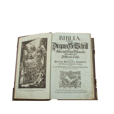 Großformatige Lutherbibel, Deutschland Mitte 18. Jahrhundert. - - фото 2