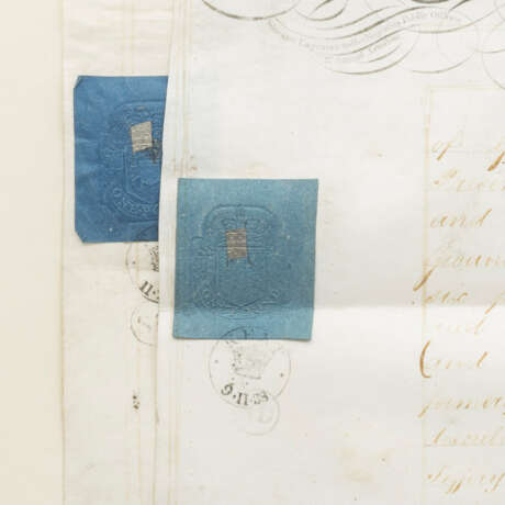 England - 2 Urkunden 2. Hälfte 19. Jahrhundert mit Siegel des - photo 3