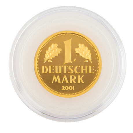 BRD/GOLD - 1 Deutsche Mark in Gold 2001 F, - фото 1