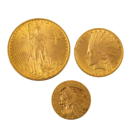 USA/GOLD - 5 Dollars 1915 Indian Head, - фото 1