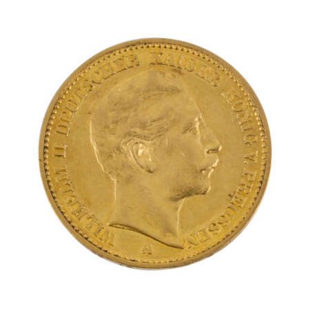 Preussen/GOLD - 20 Mark 1889 A Wilhelm II., - фото 1