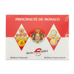Monaco - Euro Kursmünzensatz 2001 in Originalverpackung
