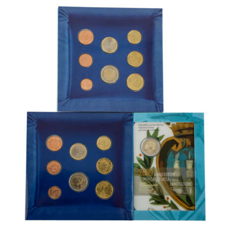 San Marino - 2 x Euro Kursmünzensatz 2002 - Foto 1