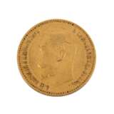 Russland/Gold - 5 Rubel 1897/r, Nikolaus II., ss., Kerbe avers, - photo 1