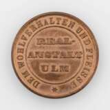 Ulm - Bronzene Prämienmedaille der Realanstalt o.J. (ab 1844), Medailleur G.S., - photo 2