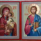 “Wedding pair of icons of the virgin and Jesus Christ.” Wood Tempera Renaissance 2019 - photo 1