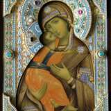 Ikone „Ikone der Gottesmutter Wladimirskaja“, Emaille, Gemischte Technik, Klassizismus, Ukraine, 2019 - Foto 1