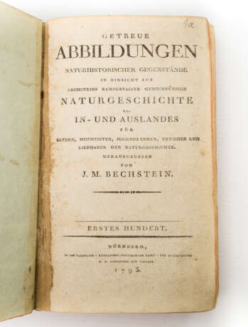 Schrift über Tierkunde, Ende 18. Jahrhundert - J.M. Bechstein (Hrsg.), "Getreue Abbildungen naturhistorischer Gegenstände - photo 2