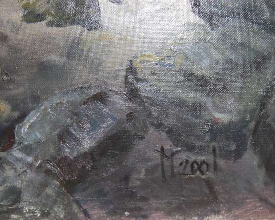 Хмурое утро Кара-Дага Vladimir Mukiy (1953) Toile Peinture à l'huile Réalisme Peinture de paysage 2001 - photo 3