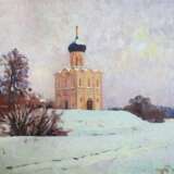 Церковь Покрова Canvas Oil paint Realism Landscape painting 2020 - photo 1