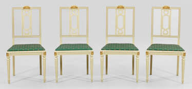 Satz von vier Stühlen im Louis XVI-Stil