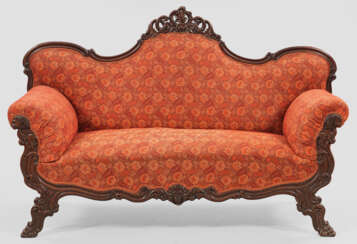 Großes Spätbiedermeier-Sofa