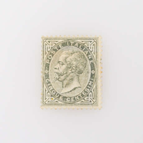 Italien 5 Cent. 1863 grau, ungebrauchtes Prachtstück, - photo 1