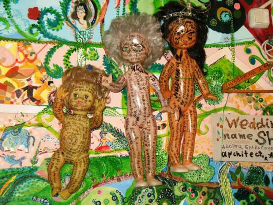 "Расписные куклы" Plastic Mixed media Postmodern Mythological painting 2016 - photo 2