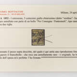 Italien Kirchenstaat: 5 Cent. 1852 mit seltenem Teilstempel, - photo 2