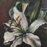 “Lily” Cardboard Oil paint Realist Landscape painting 2020 - photo 1
