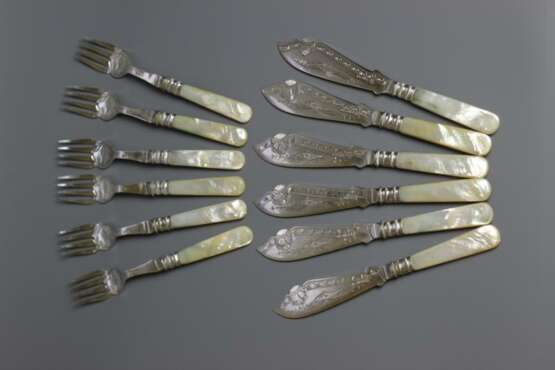 “Cutlery set for fish. Mother-of-pearl.” Смотри описание Mixed media Смотри описание - photo 1