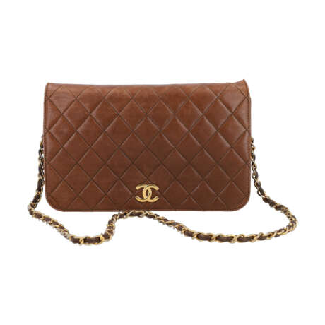 CHANEL VINTAGE Umhängetasche "SINGLE FLAP BAG", Mitte 1980er Jahre. - фото 1