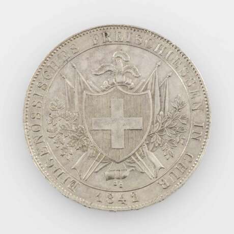 Kanton Graubünden - 4 Schweizer Franken 1842, Eidgenössisches Freischießen in Chur, - Foto 1