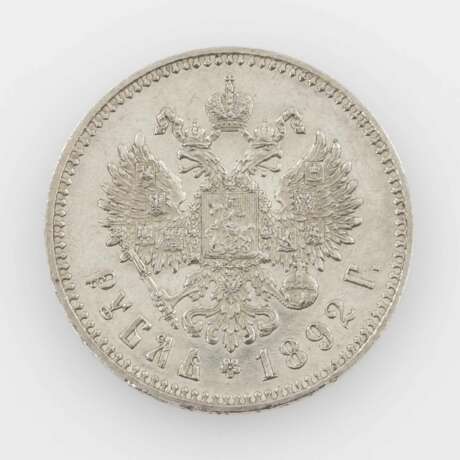 Russland - 1 Rubel 1892 / r, Alexander III., sehr schön, - Foto 2