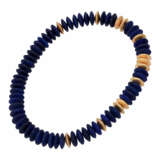 Collier aus Lapislazuli in Linsenform, - Foto 3