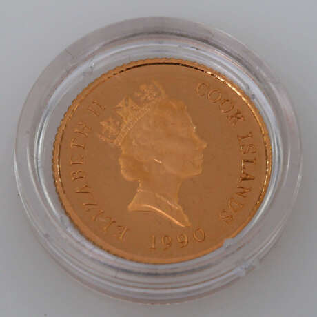 Cook Inseln / Islands / GOLD - 100 Dollars 1990, - Foto 2