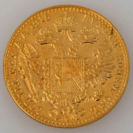 Österreich / GOLD - Dukat 1915 (NP), - фото 2