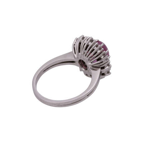 Ring mit rosafarbenem Sternsaphir ca. 4,5 ct, - Foto 3