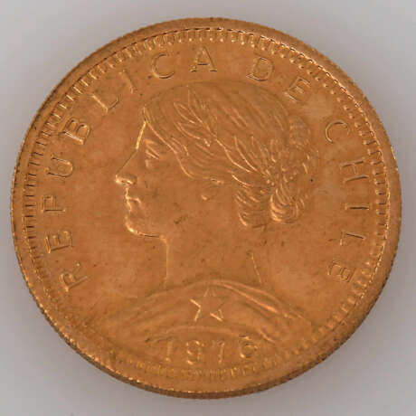 Chile / GOLD - 20 Pesos 1976, - фото 2