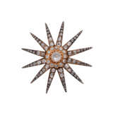 Brosche "Stern" mit zahlreichen Diamantrosen, - Foto 1