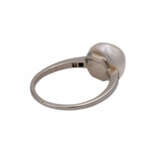 Ring mit weißer Naturperle in Boutonform, ca. 10,1 mm - photo 3