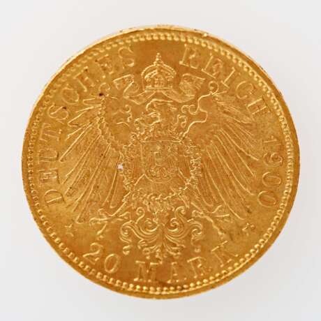 Preussen / GOLD - 20 Mark 1900 A, - фото 2