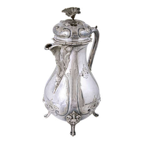 WILKENS 4-teilig Kaffee- und Teekern, Silber, Ende 19. Jahrhundert. - Foto 3