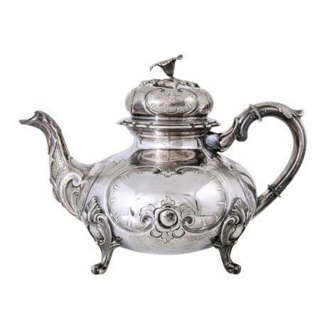 WILKENS 4-teilig Kaffee- und Teekern, Silber, Ende 19. Jahrhundert. - Foto 5