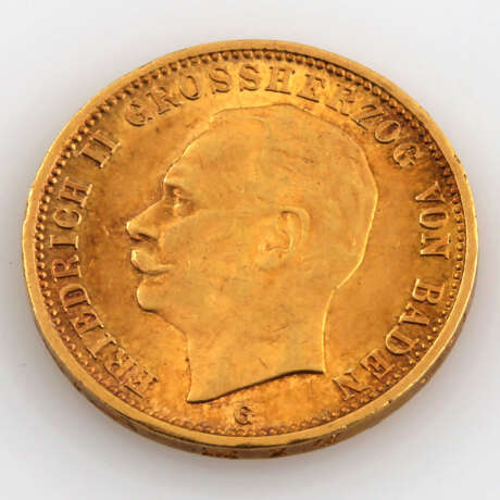 Baden / GOLD - 20 Mark 1911 G, Friedrich II., - photo 1