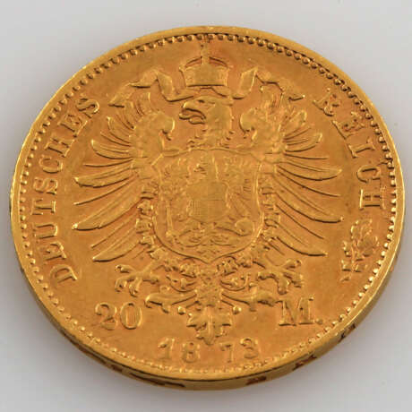 Bayern / GOLD - 20 Mark 1873 D, Ludwig II., - photo 2