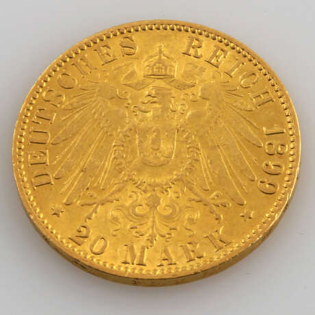 Hamburg / GOLD - 20 Mark 1899 J, - photo 2