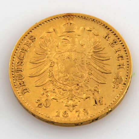 Baden / GOLD - 20 Mark 1873 G, Friedrich, - фото 2