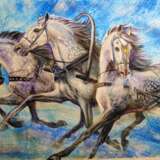 « la troïka gris chevaux» Peinture acrylique Animaliste 2018 - photo 1
