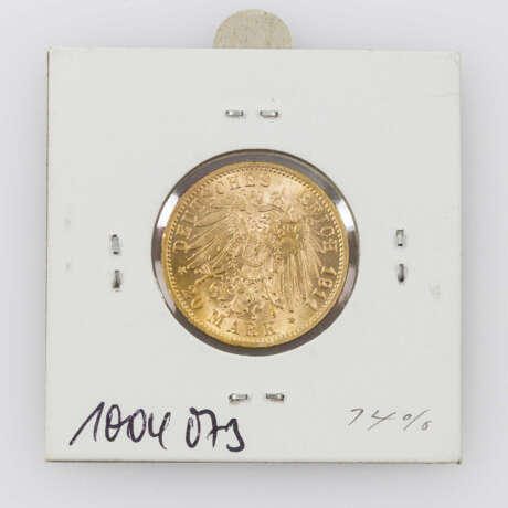 Baden / GOLD - 20 Mark 1914 G, Friedrich II., - фото 2