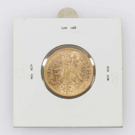 Sachsen / GOLD - 20 Mark 1873 E, Johann, - photo 2