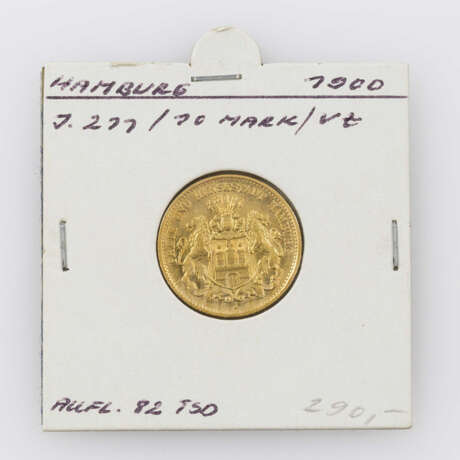 Hamburg / GOLD - 10 Mark 1900 J, - photo 1