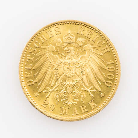 Preussen / GOLD - 20 Mark 1900 A, Wilhelm II., - photo 2