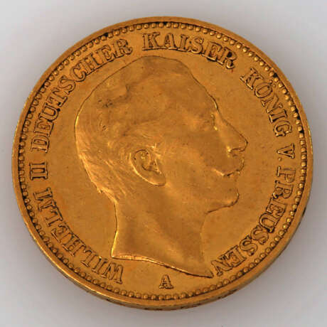 Preussen / GOLD - 20 Mark 1903 A, Wilhelm II., - photo 1