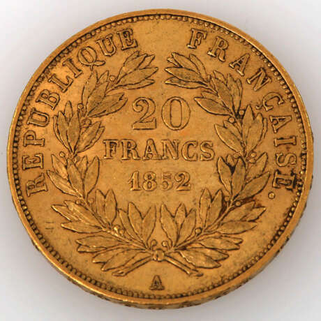 Frankreich / GOLD - 20 Francs 1852 A, - photo 2