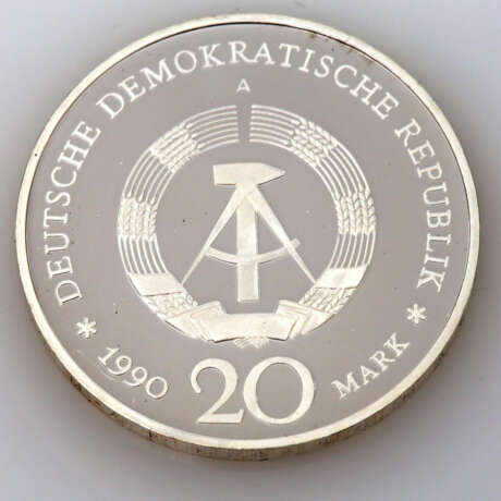 DDR - 20 Mark 1990 A, Öffnung des Brandenburger Tors, - photo 2