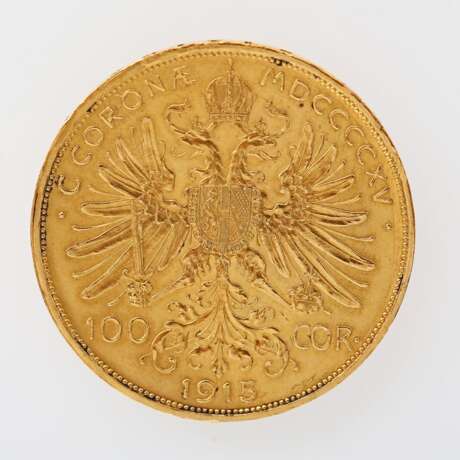 Österreich / GOLD - 100 Kronen 1915 NP, - Foto 2