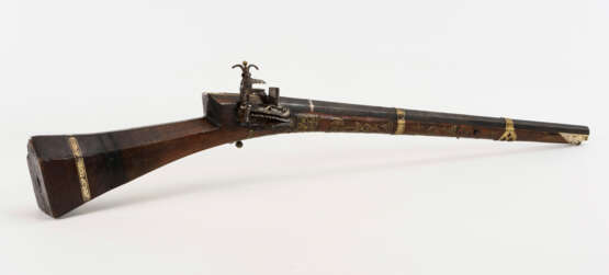 Orientalisches Steinschlossgewehr mit Bein- und Messingeinlagen - Foto 8