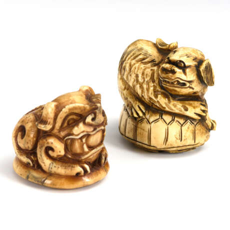 2 Netsuke - Elfenbein - Foto 1